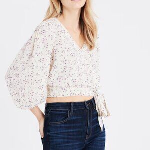 NWOT American Eagle Floral Print Wrap Blouse